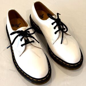 Dr. Martens 1461 Womens 8 EU 39 Oxford White Patent Lamper Shoes 90s Punk Docs